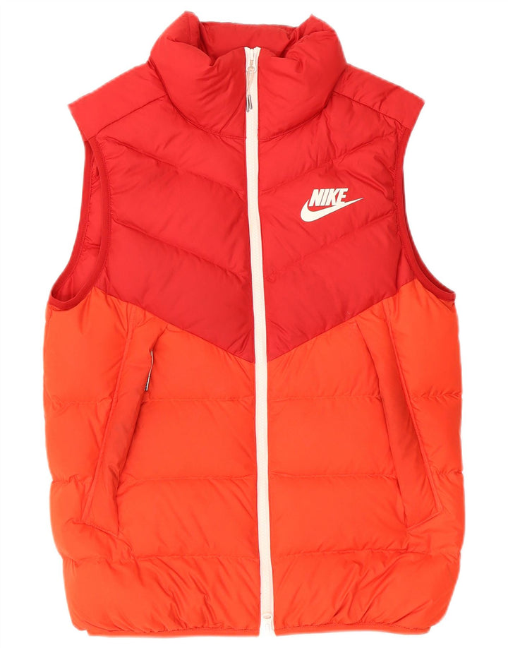Gilet căptușit pentru bărbați Nike UK 36 Mic portocaliu din poliester