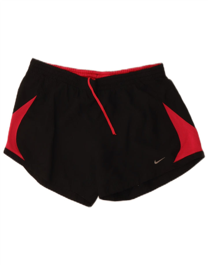 Pantaloni scurti sport NIKE pentru femei UK 14 Medium Black Colorblock Poliester