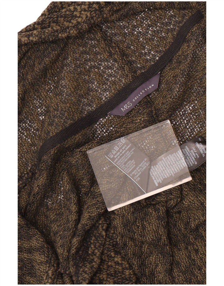 Pulover cardigan pentru femei Marks & Spencer cu mâneci 3/4 UK 12 Medium Khaki