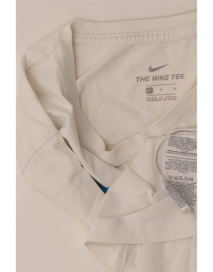 Tricou grafic Nike pentru bărbați Top mare din bumbac alb