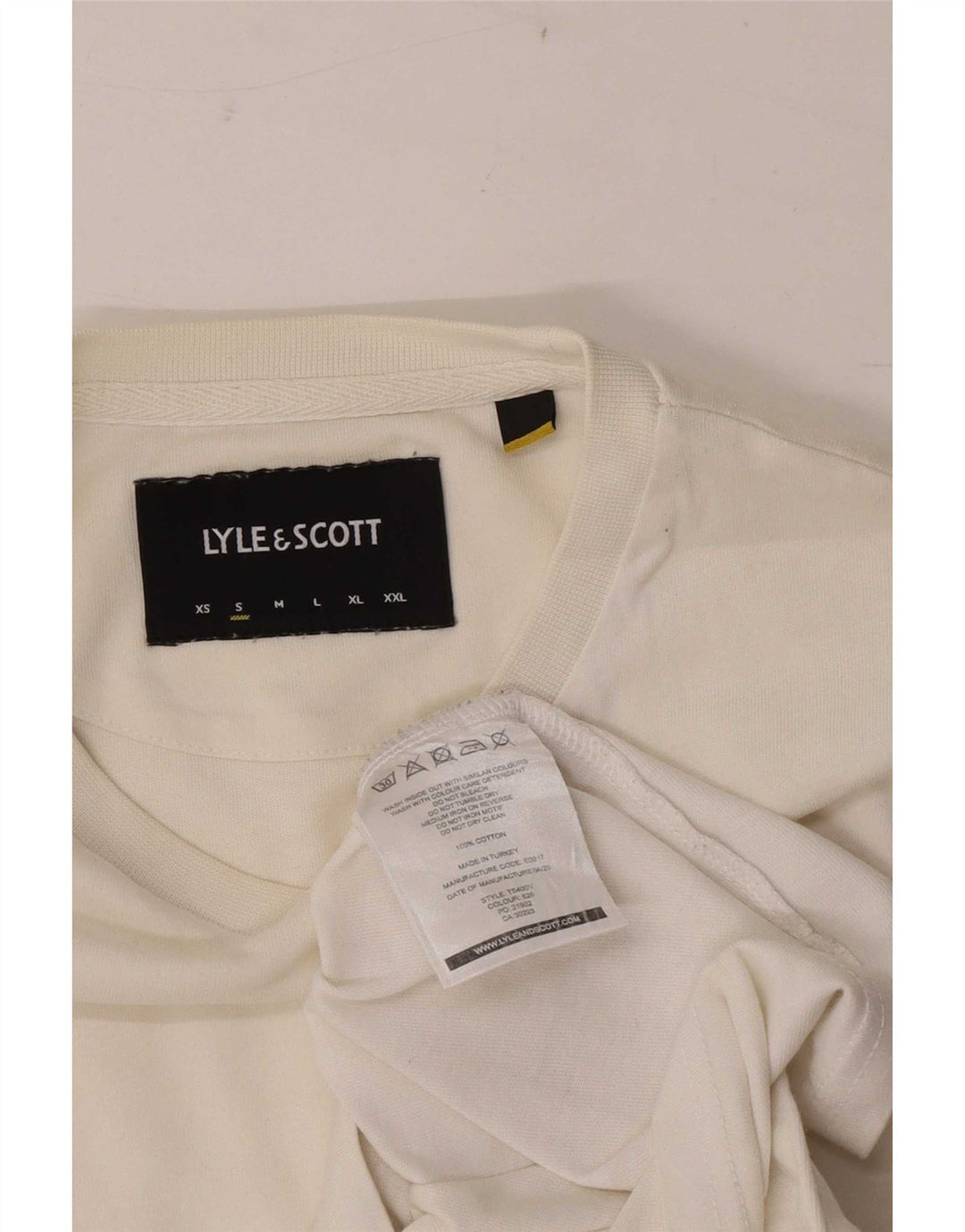 Tricou pentru bărbați Lyle & Scott Top mic din bumbac alb