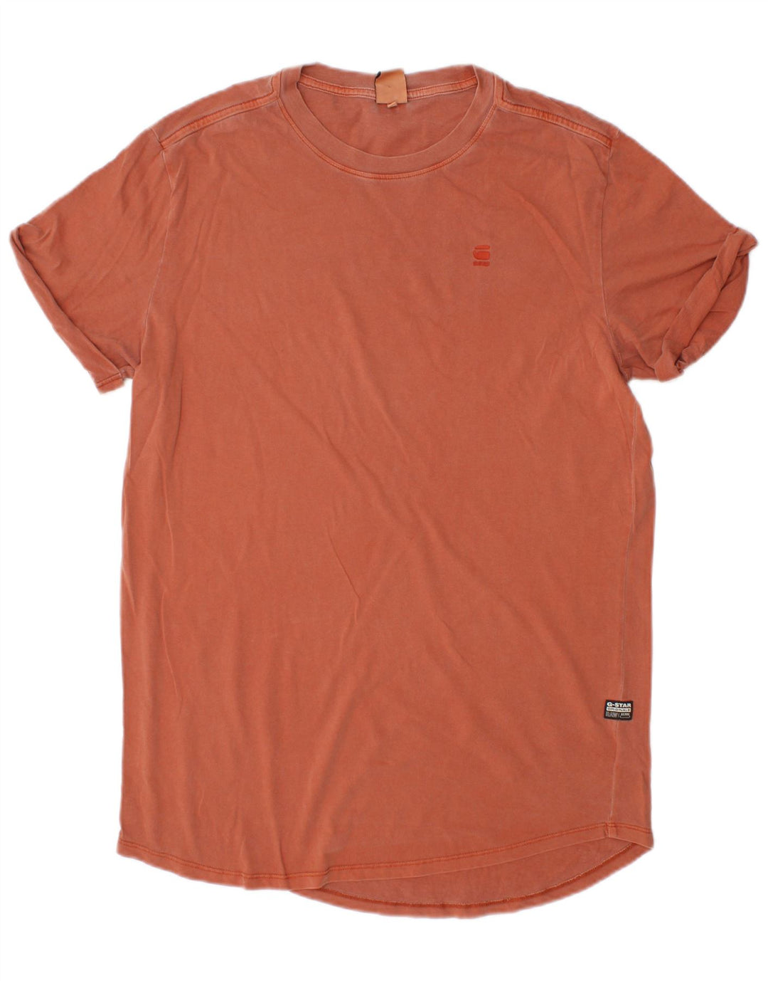 G-STAR Mens T-Shirt Top Medium Maroon Cotton