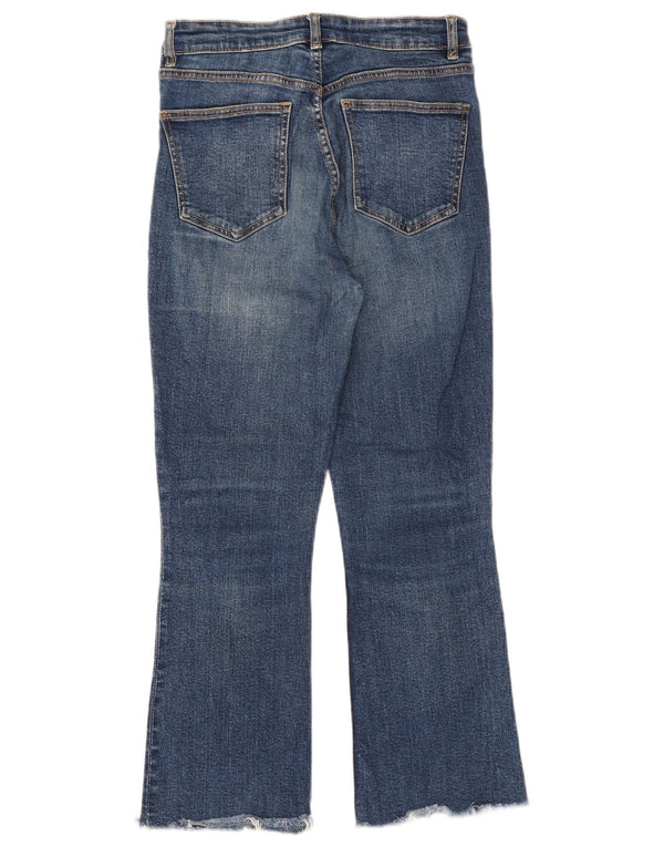 Blugi Zara Femei Crop Bootcut EU 38 Mici W28 L25 Albastru