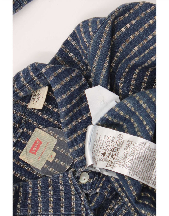 Cămașă Levi's pentru bărbați, bumbac cu dungi, albastru bleumarin mediu