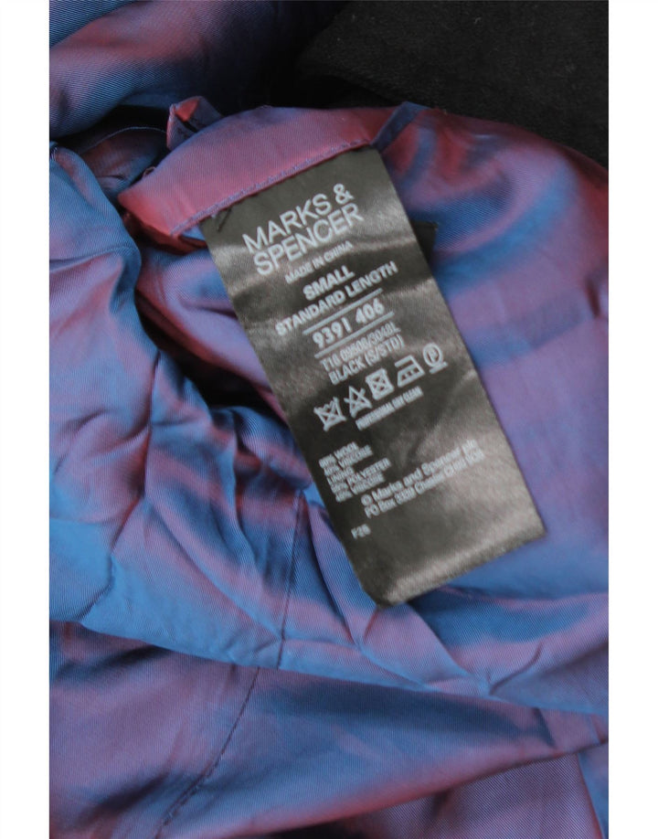 Palton pentru bărbați Marks & Spencer, cu autograf, UK 36, lână neagră mică