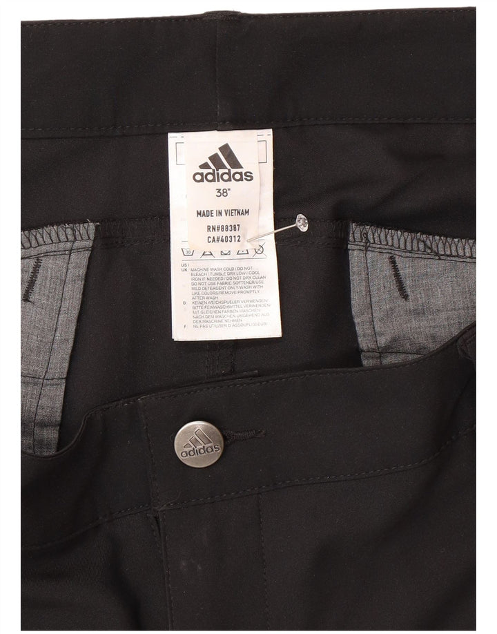 ADIDAS Mens Chino Shorts W38 XL Black Polyester