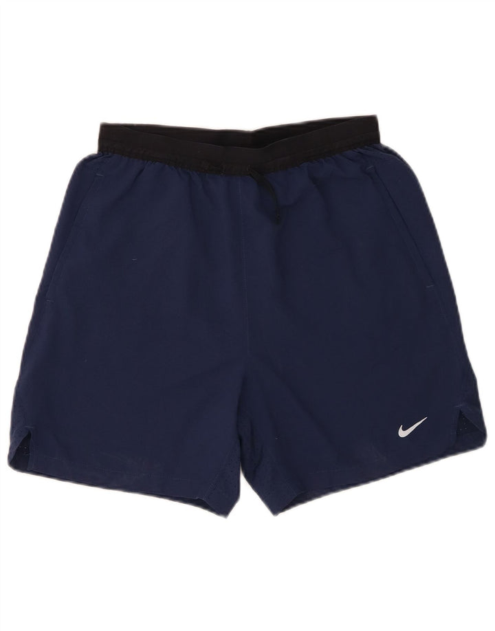 Pantaloni scurți sport Nike Dri Fit pentru băieți 13-14 ani, poliester bleumarin