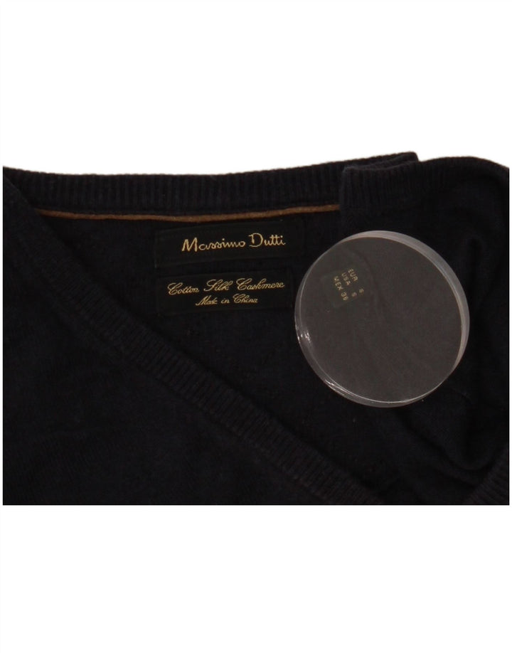MASSIMO DUTTI Pulover supradimensionat pentru femei cu decolteu în V UK 10 Mic bleumarin