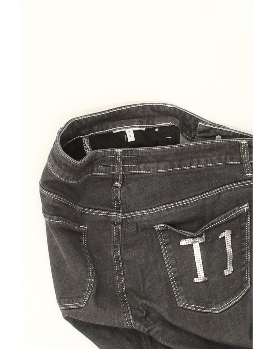 TRUSSARDI Womens Slim Jeans W34 L30  Grey Cotton Vintage Trussardi and Second-Hand Trussardi from Messina Hembry 