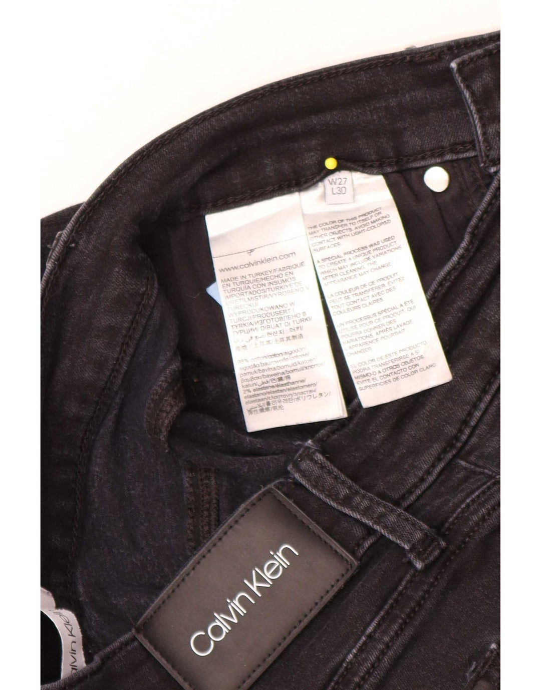 Blugi slim pentru femei Calvin Klein W27 L28 bumbac negru