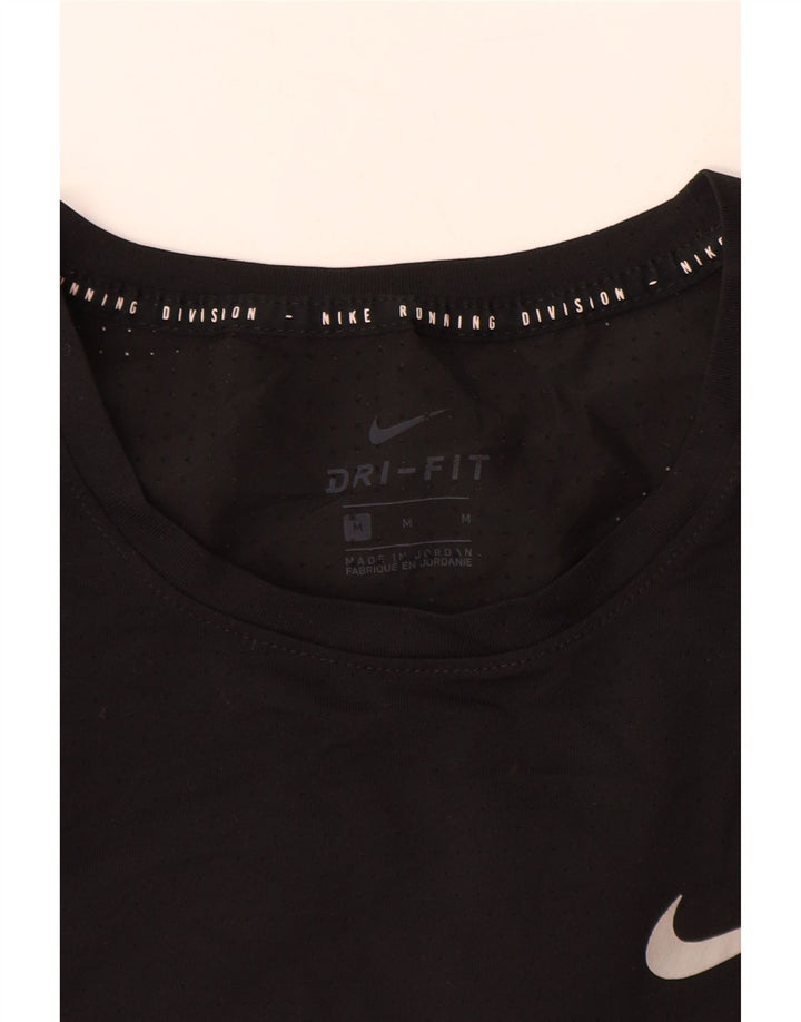 Tricou grafic NIKE Dri Fit pentru bărbați Top Mediu Negru Poliester