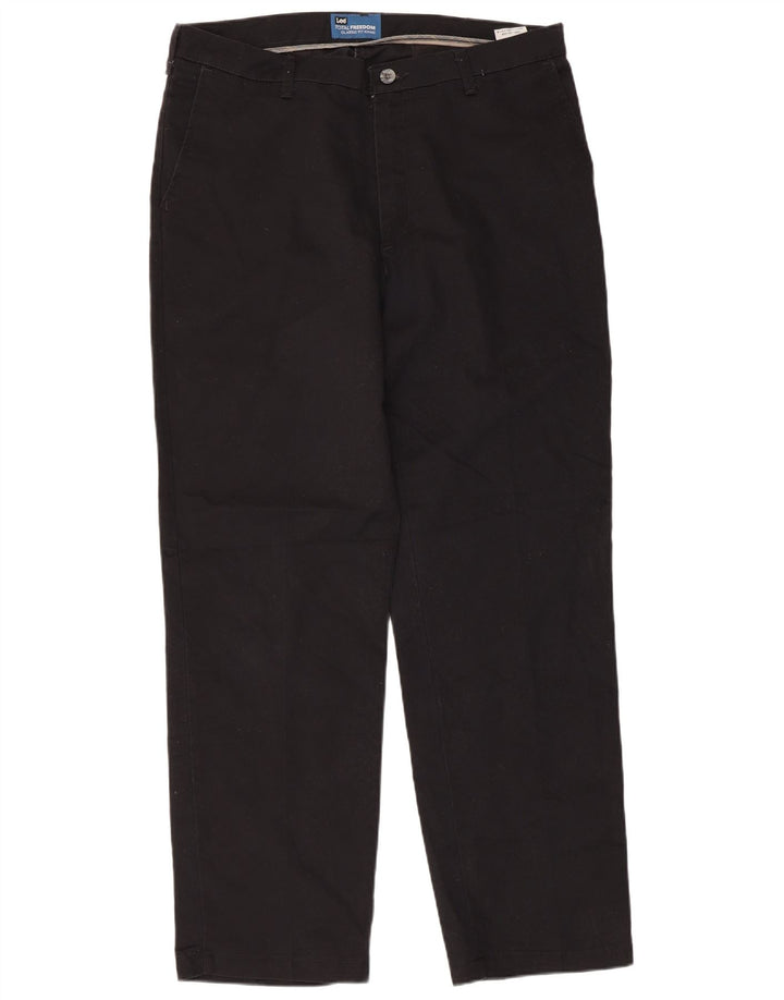 Pantaloni chino drepți LEE pentru bărbați Total Freedom Classic Fit L36 L32 negru