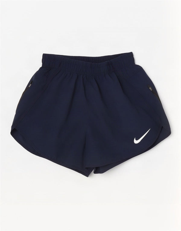 Pantaloni scurți sport Nike Dri Fit pentru femei UK 6 XS Bleumarin Poliester
