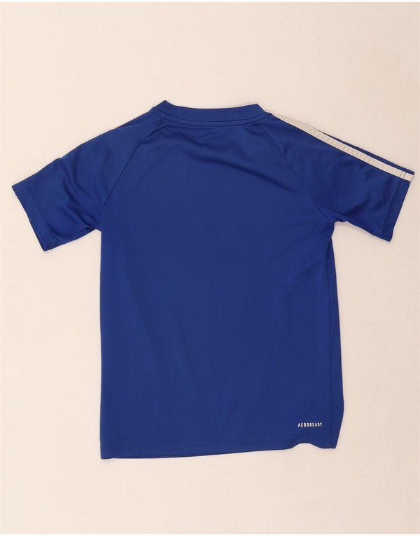 Tricou Adidas Aeroready pentru baieti Top 9-10 ani poliester albastru