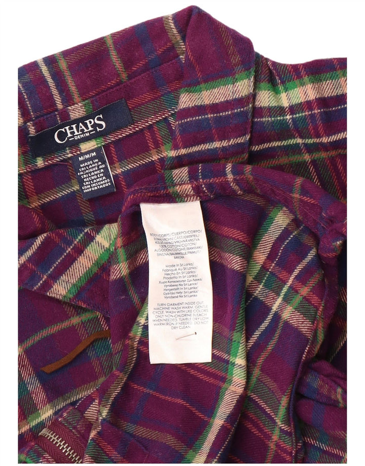 Cămașă de flanel pentru femei Chaps UK 14, bumbac carouri violet mediu