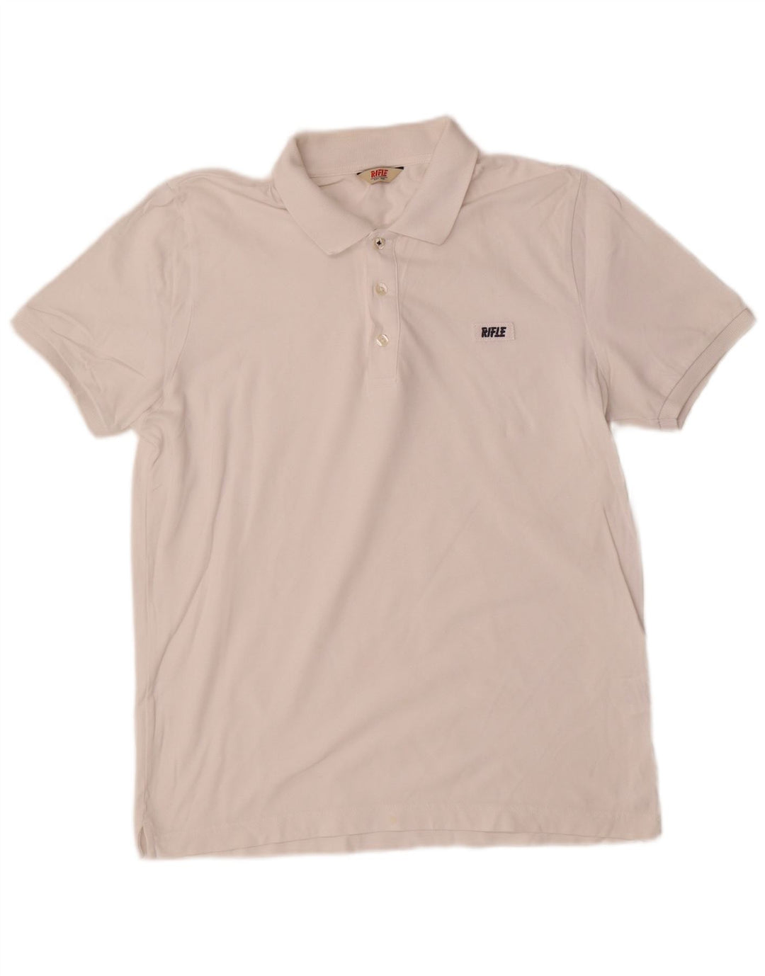 Tricou polo Rifle pentru bărbați, bumbac alb mediu