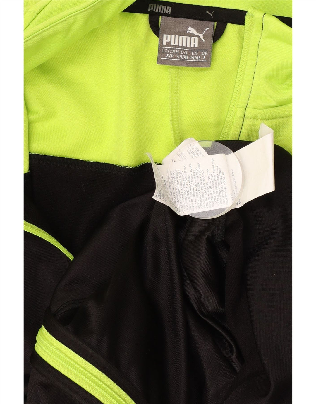 Jachetă de top Puma pentru bărbați cu grafică din poliester color bloc negru