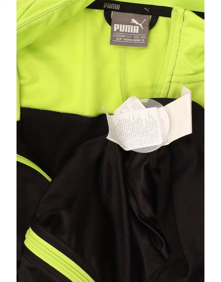 Jachetă de top Puma pentru bărbați cu grafică din poliester color bloc negru