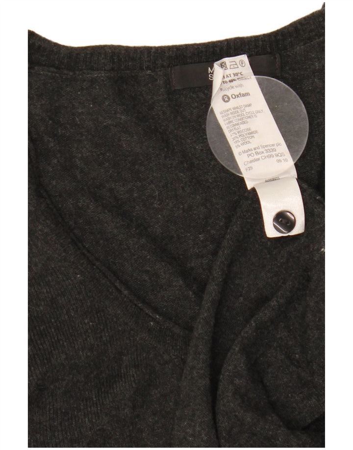 Pulover cardigan pentru femei Marks & Spencer UK 14 mare, gri, viscoză