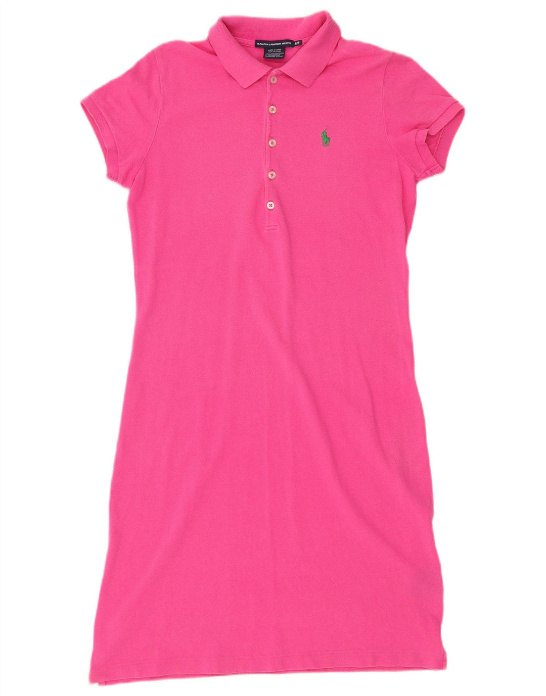 Rochie polo RALPH LAUREN pentru femei UK 10 mic bumbac roz