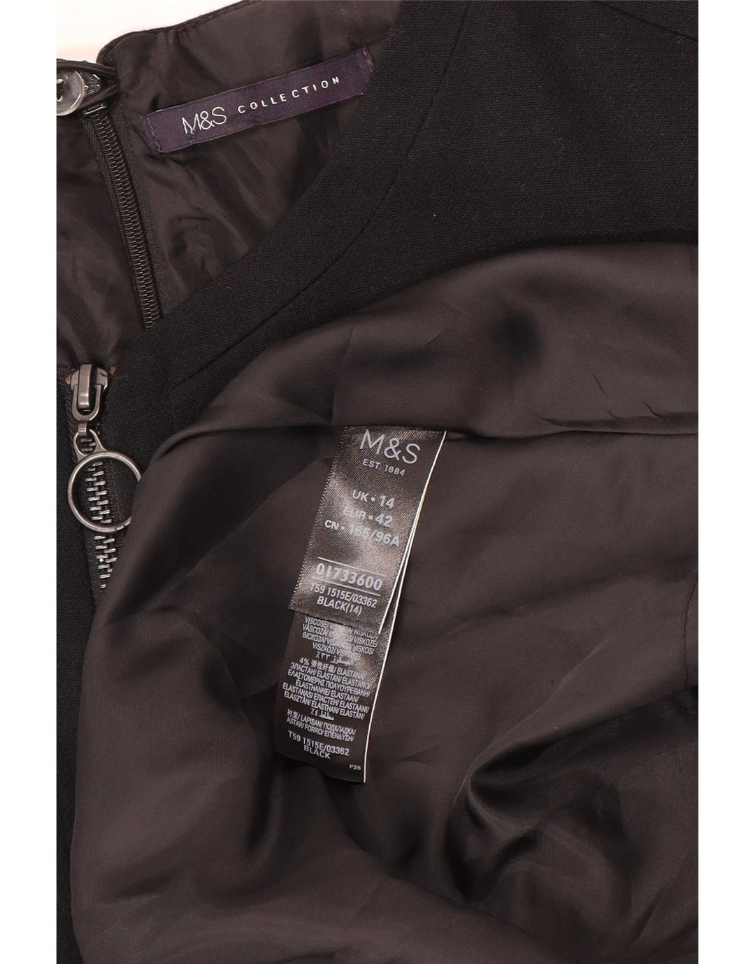 Rochie teacă pentru femei Marks & Spencer UK 14 Poliester mediu negru