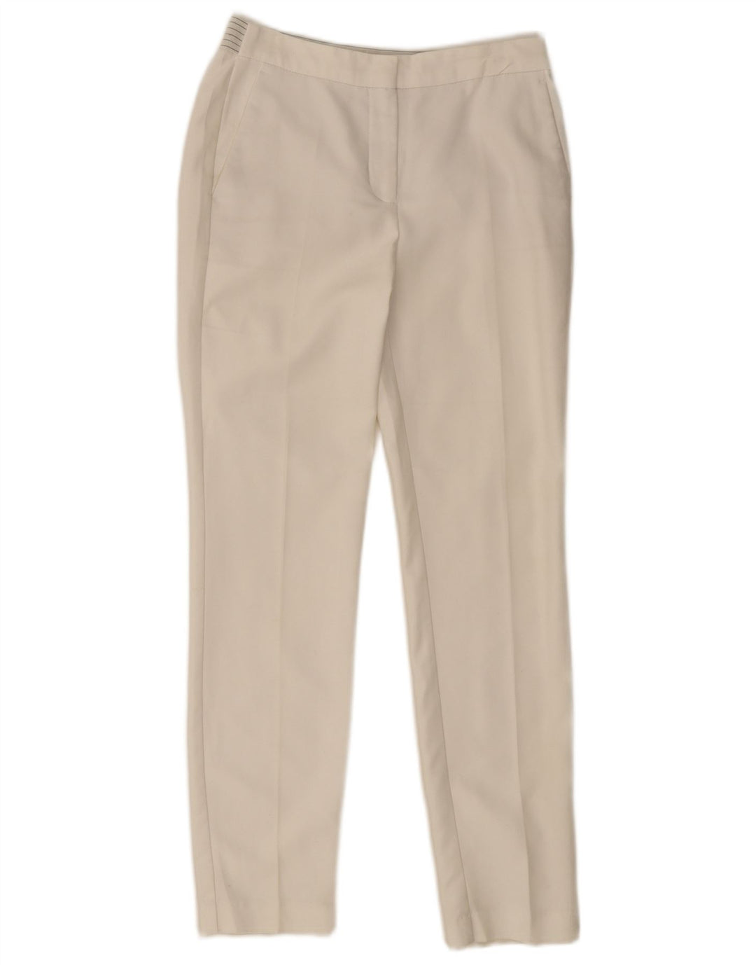 Pantaloni chino slim pentru femei ZARA Mici L26 L28 Poliester alb