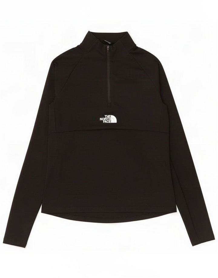 The North Face Womens Zip Deck Pullover Trening Top UK 10 Small Black