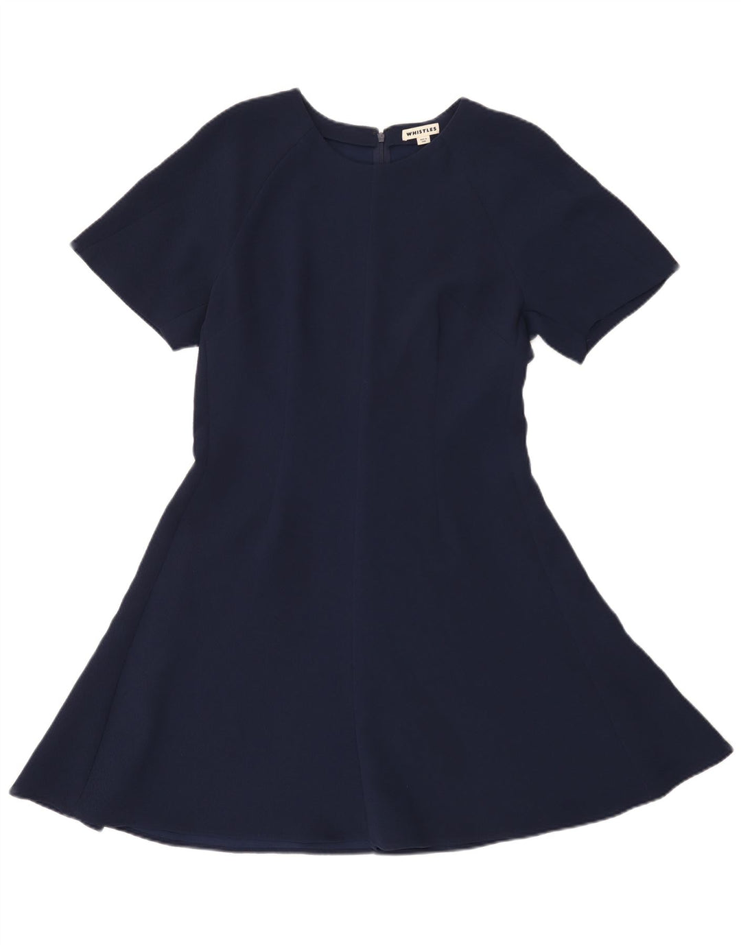Whistle Rochie în formă de A cu mâneci scurte pentru femei UK 14 Medium Bleumarin Poliester