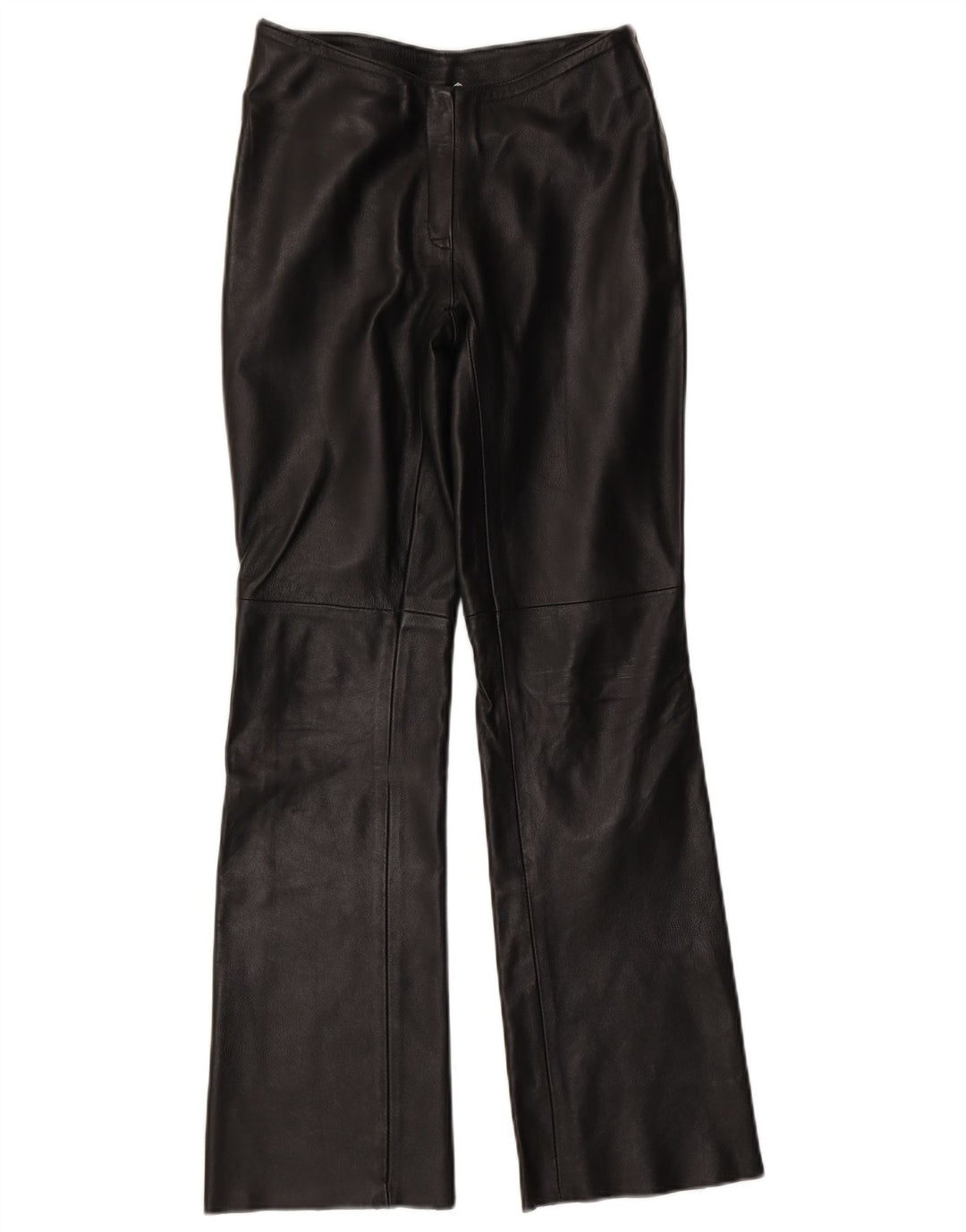 VINTAGE Pantaloni de piele pentru femei UK 10 Small W27 L31 Black