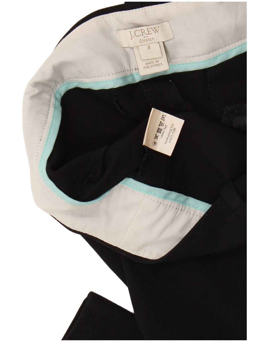 Pantaloni tăiați pentru femei J. CREW Stretch Slim US 8 Medium W30 L26 Negru