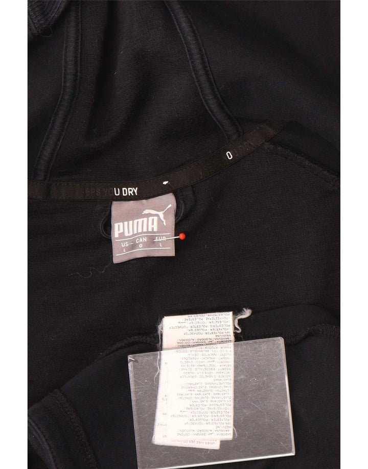 Pulover Puma pentru bărbați, cu fermoar, poliester mare, negru