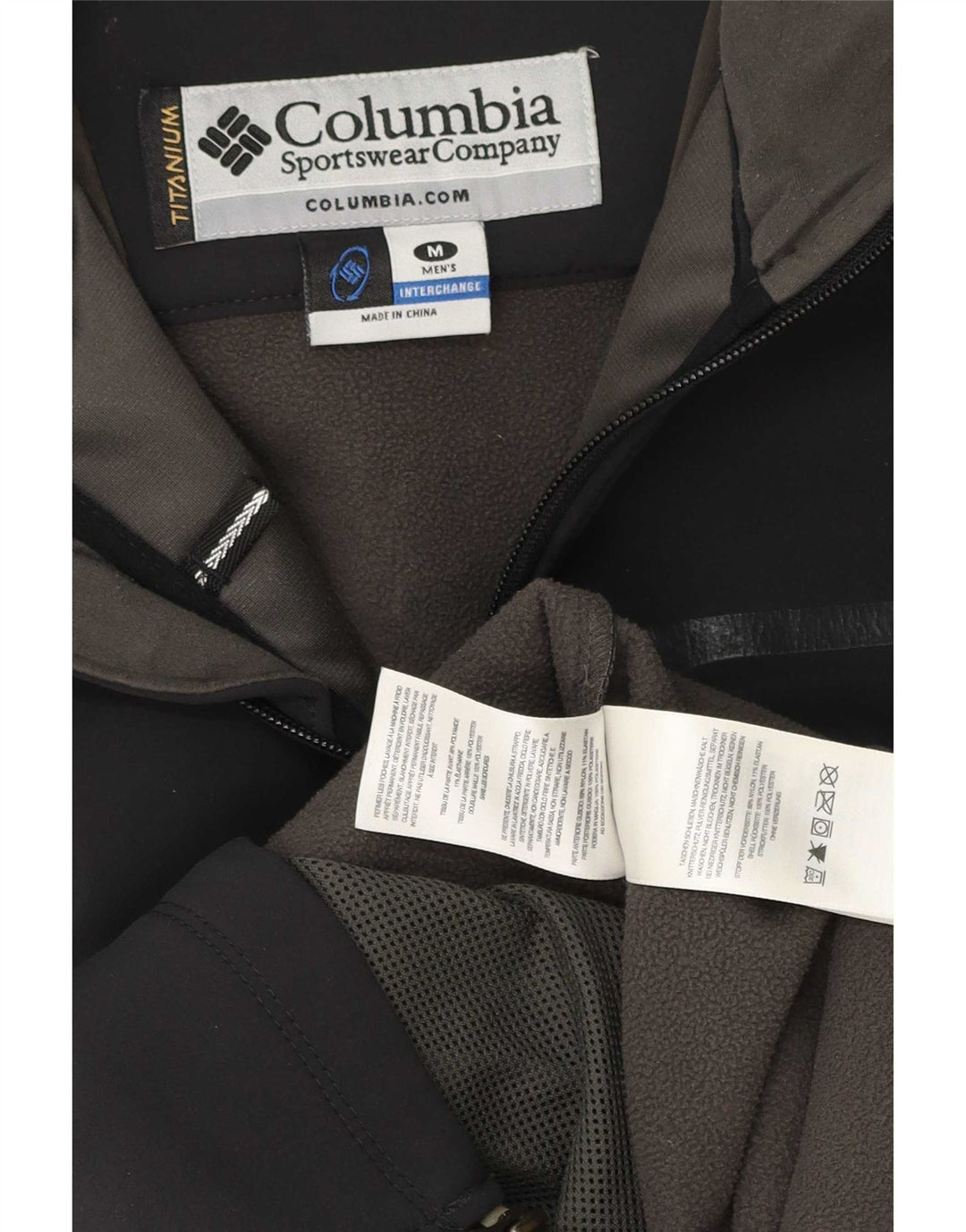 Jachetă Columbia Titanium Windbreaker pentru bărbați UK 38 Poliester mediu negru