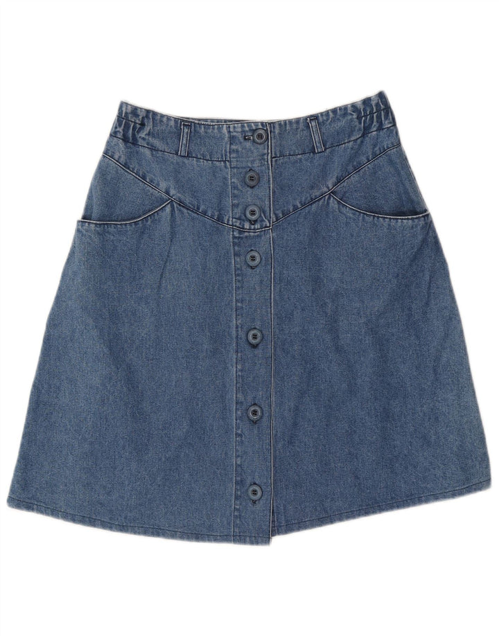 Fusta de blugi vintage pentru femei IT 44 Medium W28 Bumbac albastru