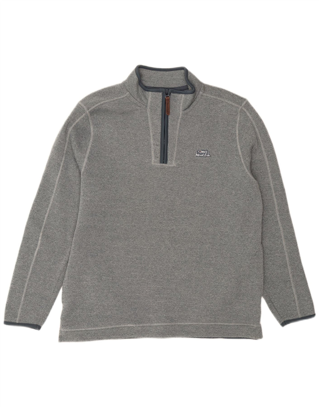 Hanorac pentru bărbați Weird Fish, cu fermoar, cu gât, din poliester mare, albastru