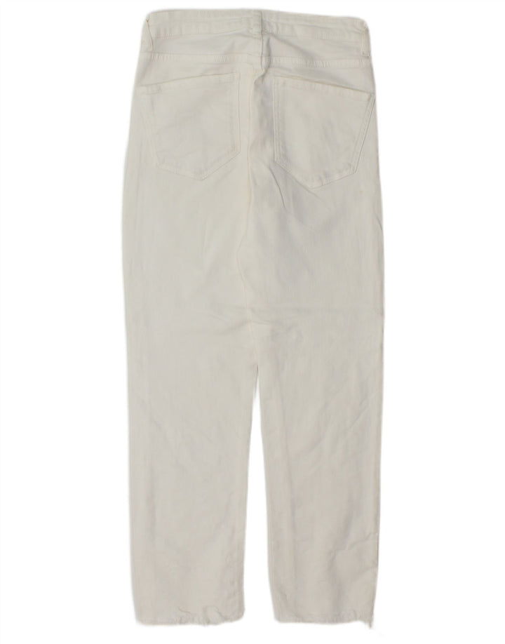 Blugi Drepți Femei ZARA EU 36 XS W26 L26 Alb