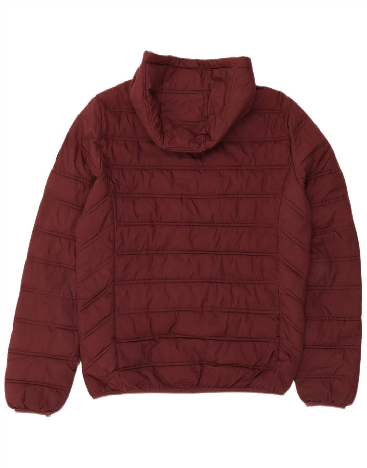 Jachetă căptușită cu glugă pentru bărbați Liu Jo UK 38 Medium Burgundy Poliester