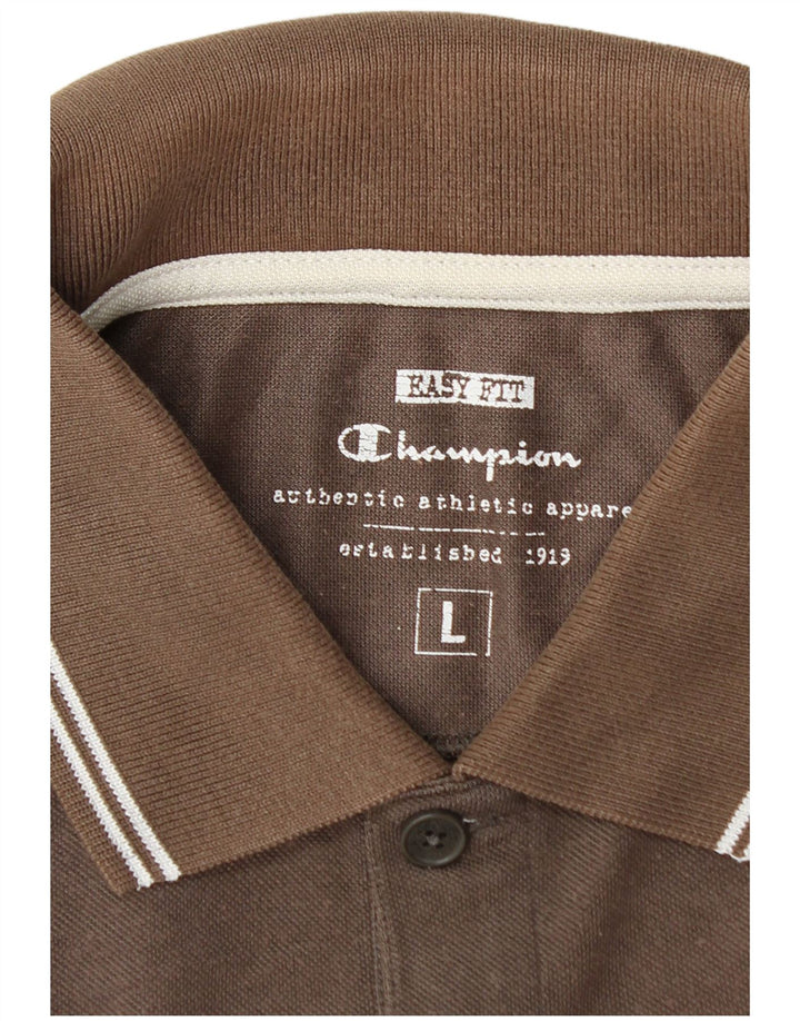 Tricou polo pentru bărbați Champion Easy Fit Maro mare
