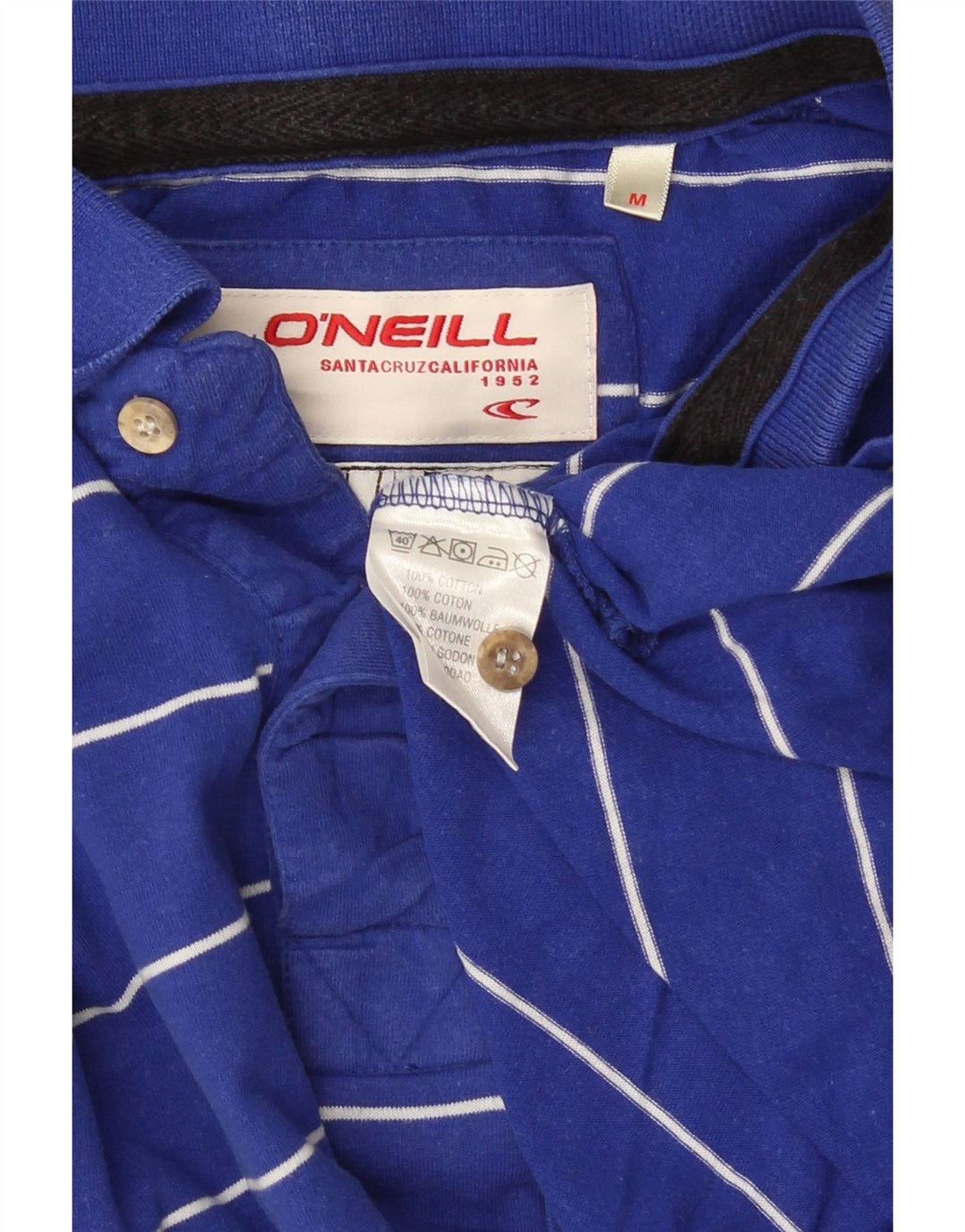 Tricou polo pentru bărbați O'Neill, bumbac cu dungi albastre medii