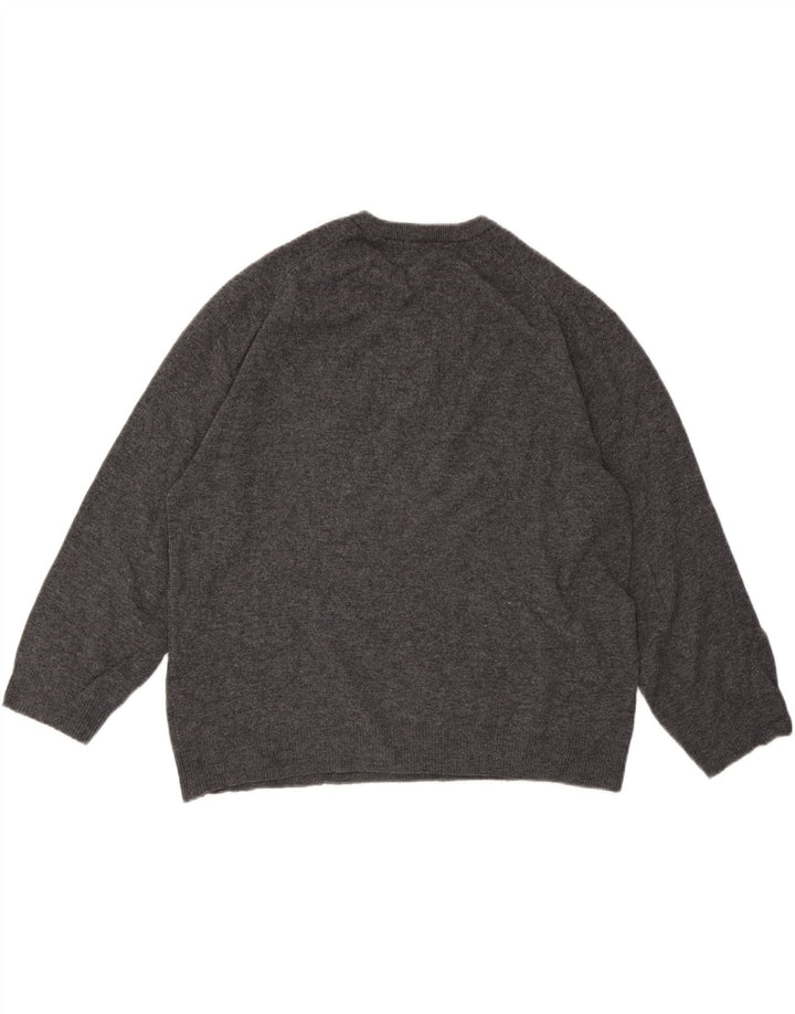 Pulover pentru bărbați Marks & Spencer, cu gât crew, XL, lână gri