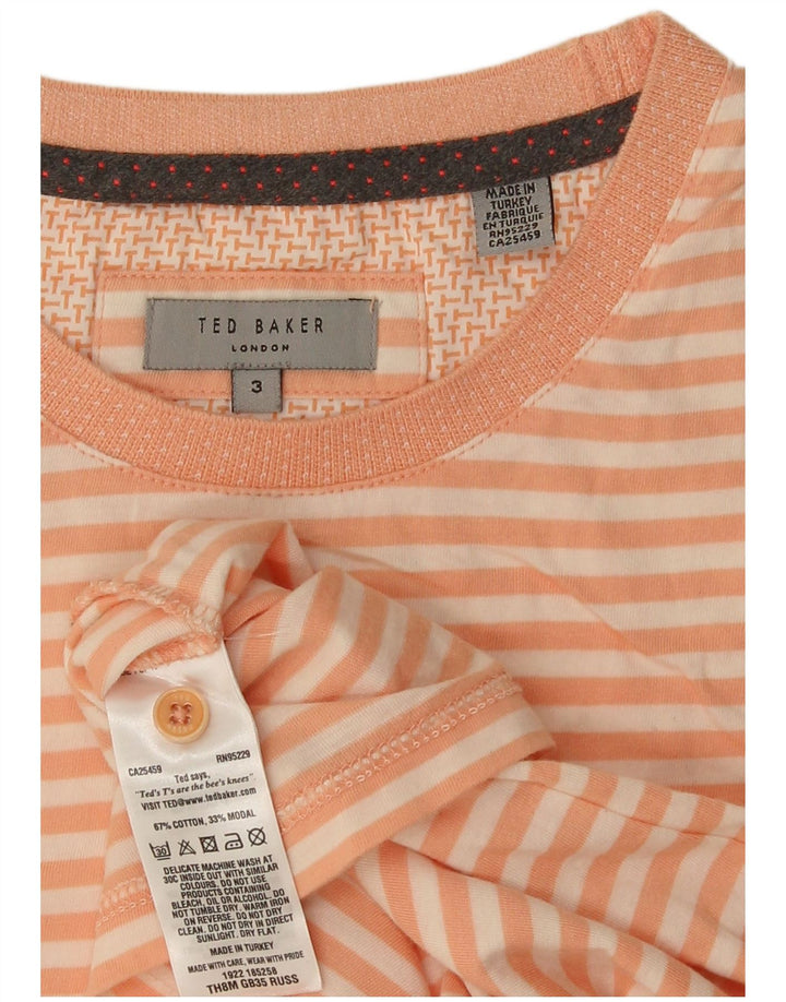 Tricou Bărbați Ted Baker Mărimea Top 3 Bumbac cu dungi portocaliu mediu