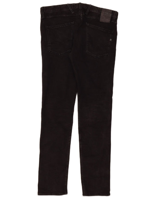 Replay Blugi Anbass Slim pentru bărbați W32 L32 bumbac negru