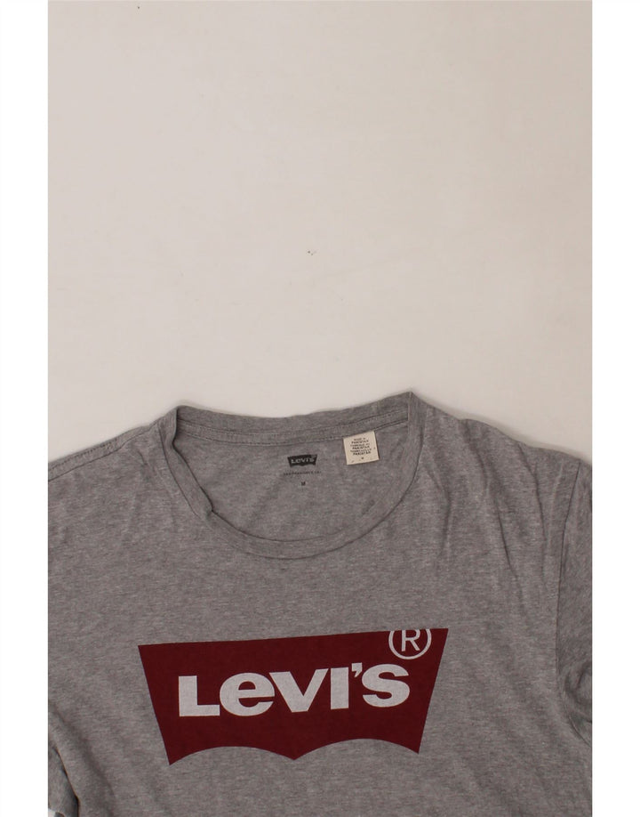 LEVI'S Mens Graphic T-Shirt Top Medium Grey Vintage Levi's and Second-Hand Levi's from Messina Hembry 
