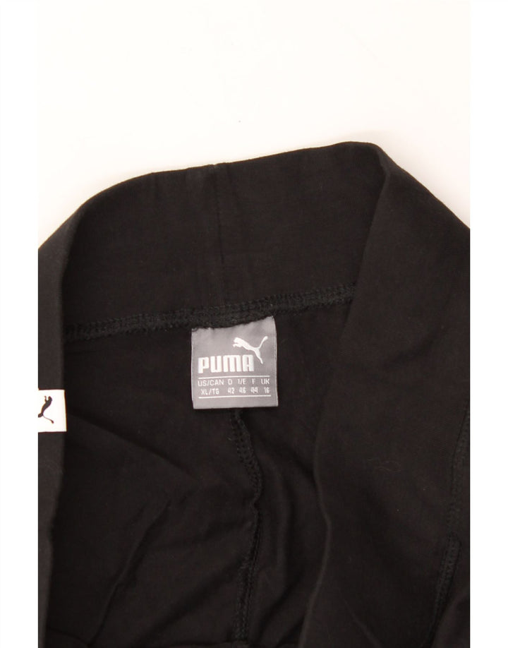 PUMA Womens Graphic Leggings UK 16 Large Black Cotton Vintage Puma and Second-Hand Puma from Messina Hembry 