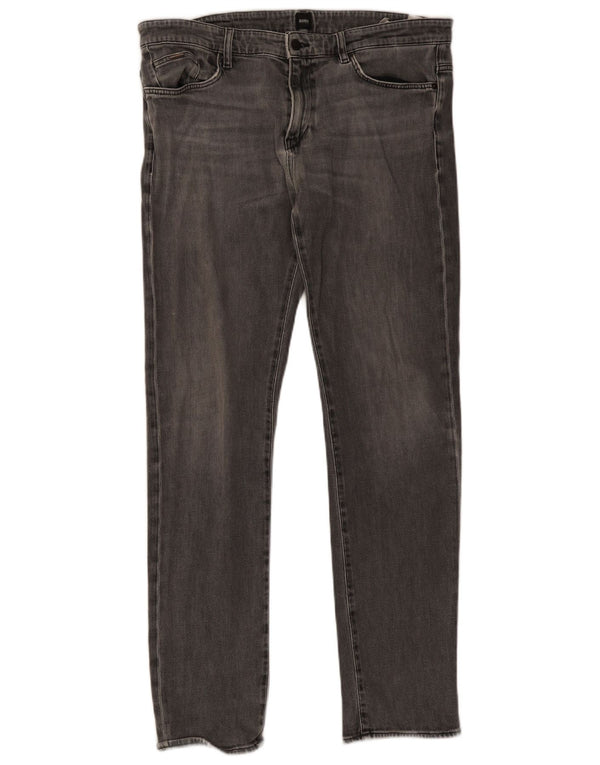 Blugi slim pentru bărbați Hugo Boss W38 L34 bumbac gri