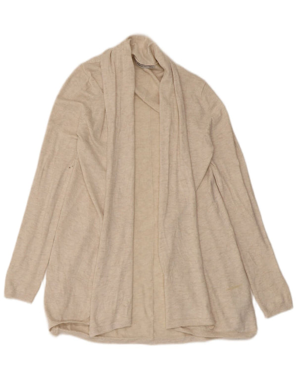 Pulover cardigan deschis pentru femei Zara UK 8 mic, bej, viscoză