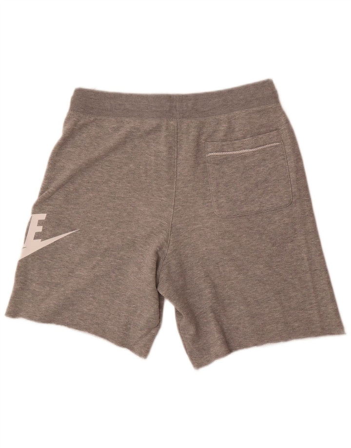Pantaloni scurți sport grafic Nike pentru bărbați, bumbac, gri mediu