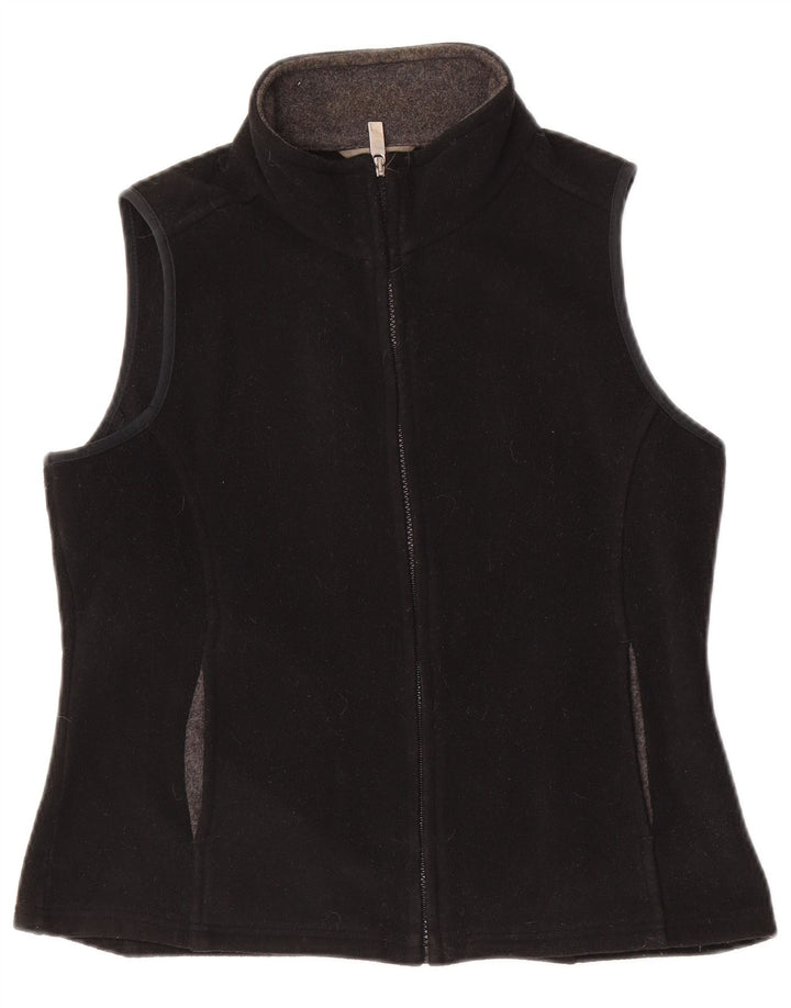 Marks & Spencer pentru femei Fleece Gilet UK 10 Small Negru Poliester