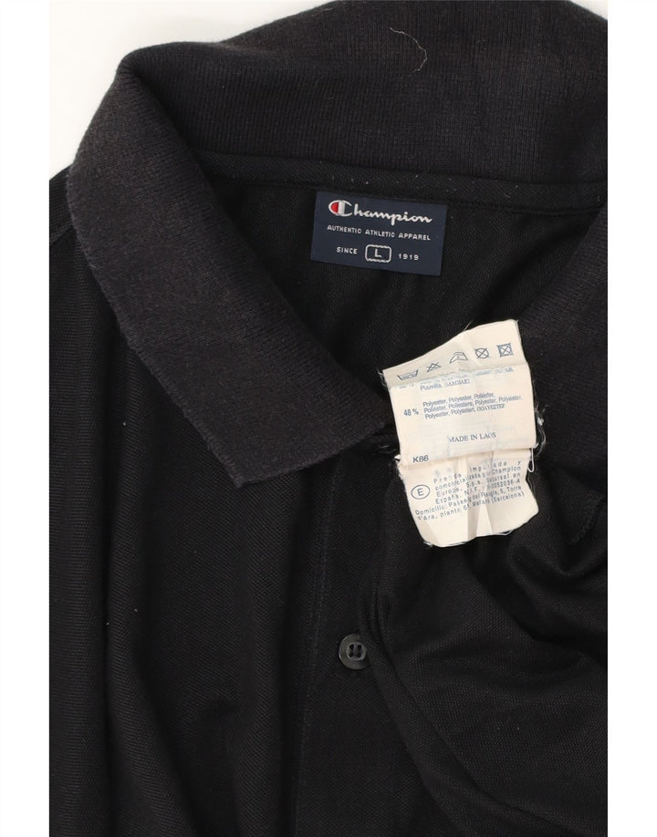 Tricou polo pentru bărbați Champion, mare, negru, bumbac