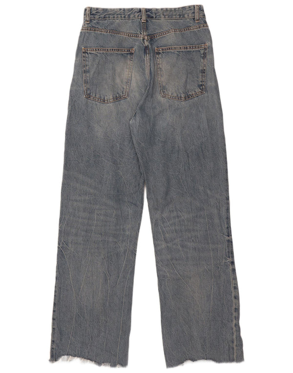 Blugi largi pentru femei cu talie înaltă Zara EU 40 Medium L30 L31 Bumbac albastru