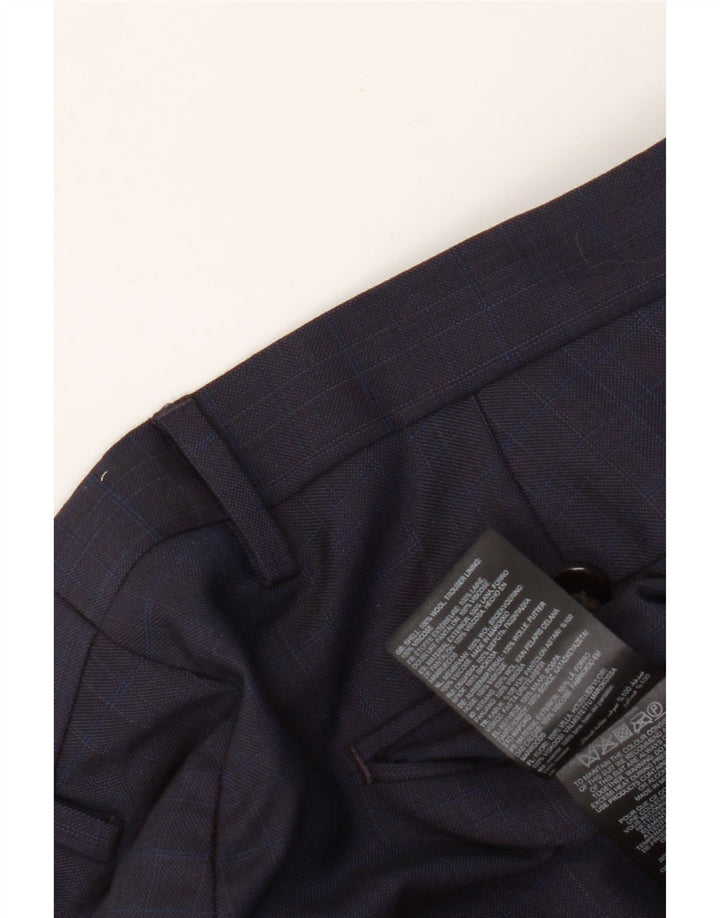 Ted Baker Pantaloni slim pentru bărbați L36 L31 Lână bleumarin